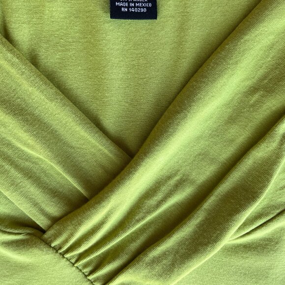 Peck & Peck Women's shirt size XL Green long-sleeved blouse - Picture 2 of 4